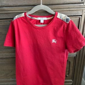Red Burberry kids top